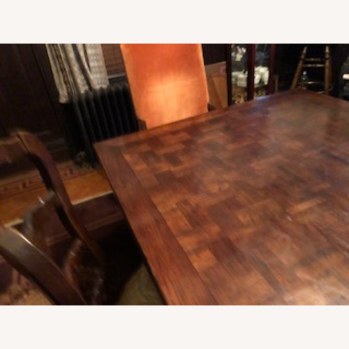 Used Century Extendable Wood Dining Table with 6 Chairs for sale on AptDeco