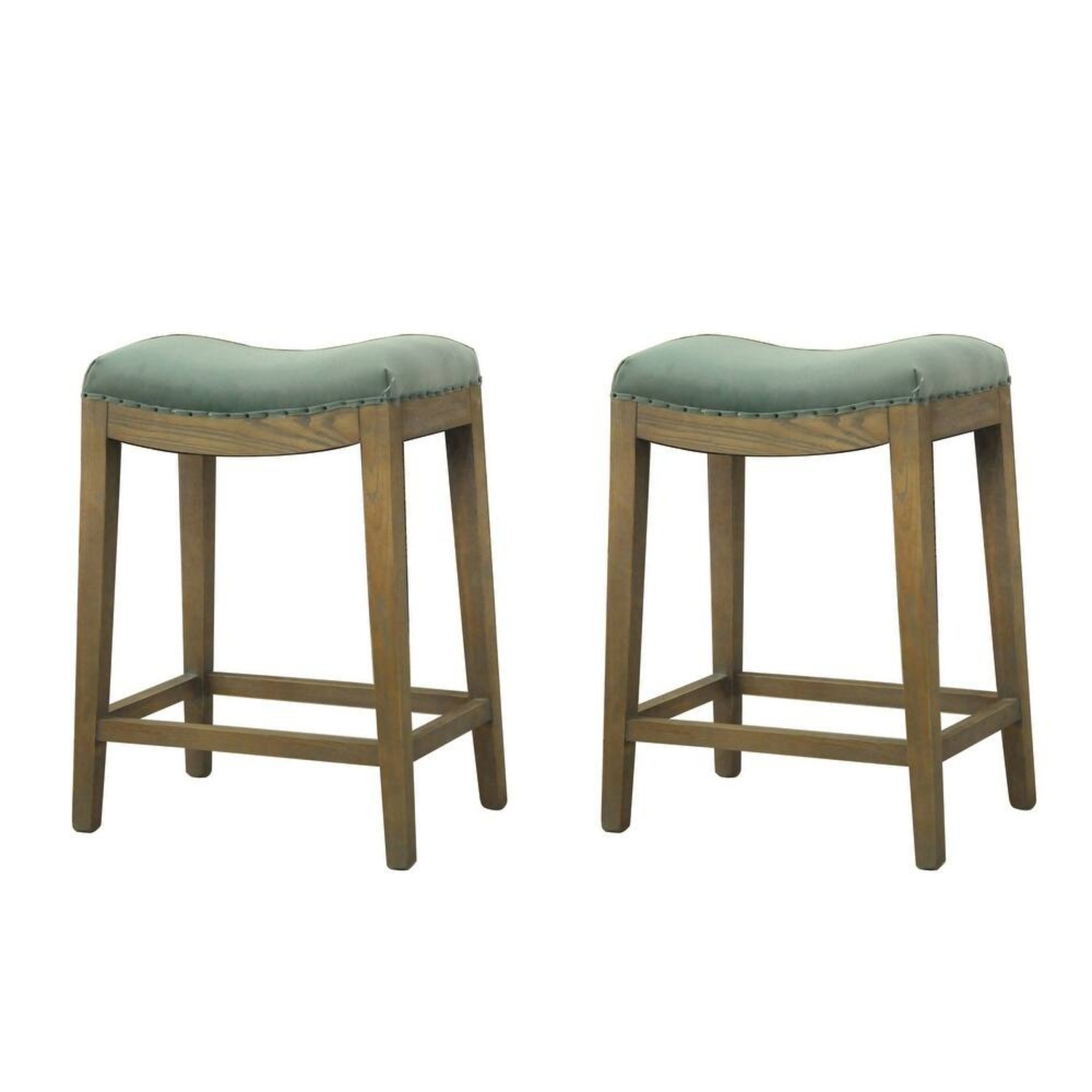 Blue Velvet French Style Stools - image-4