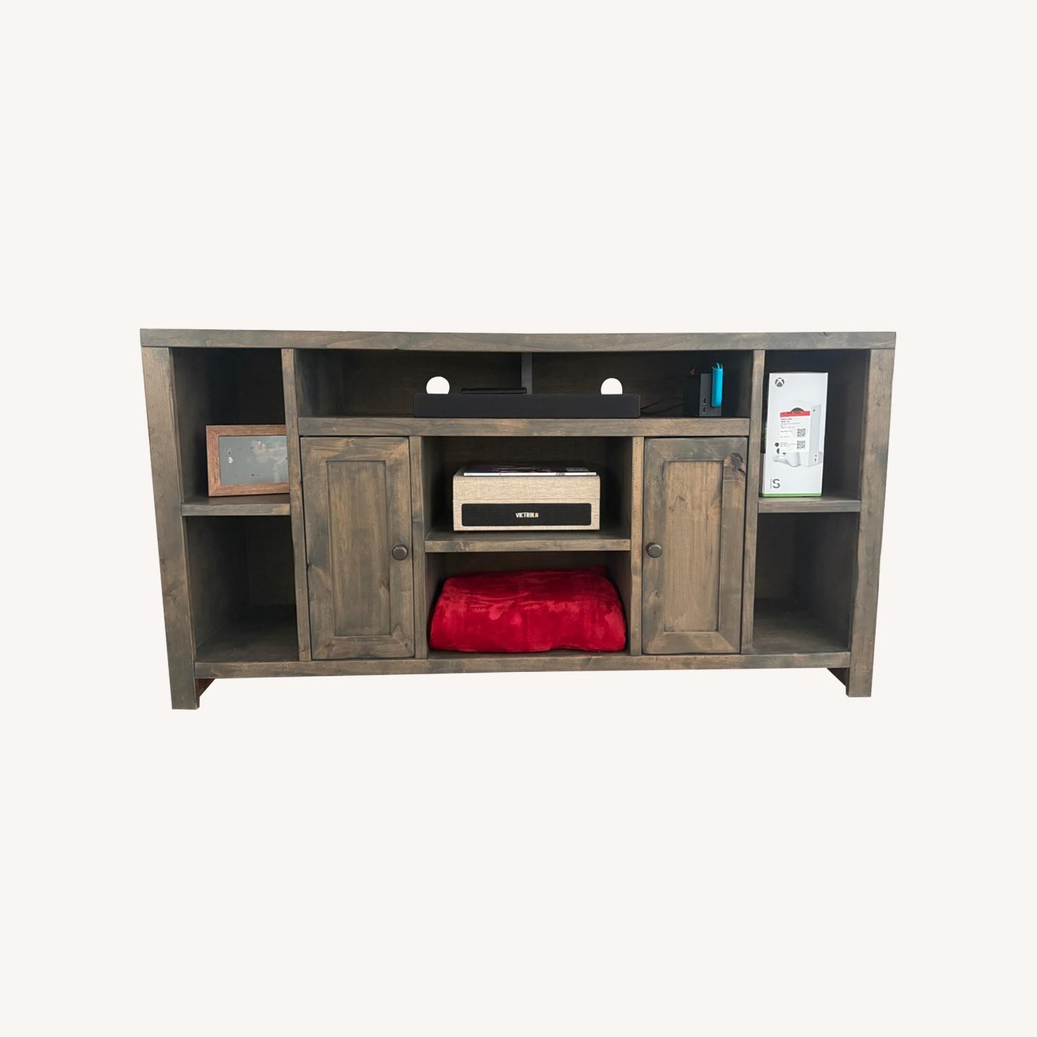 Custom Made Solid Wood Entertainment Center - image-0