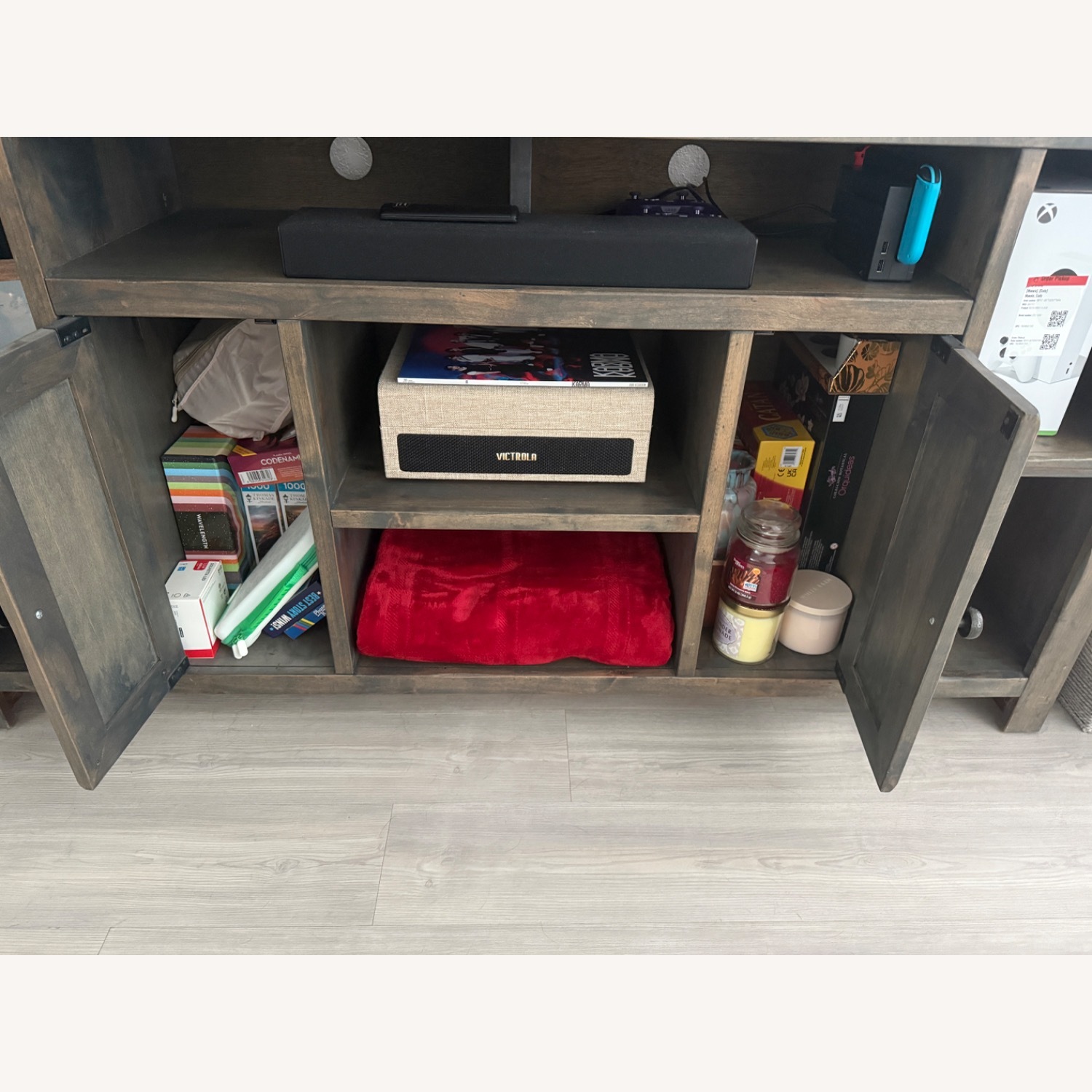 Custom Made Solid Wood Entertainment Center - image-2