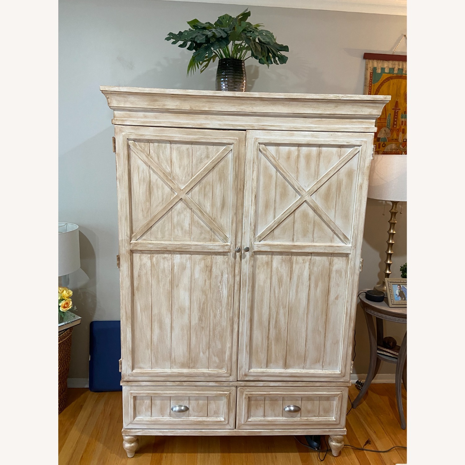 Shabby Chic Refinished Armoire - image-3