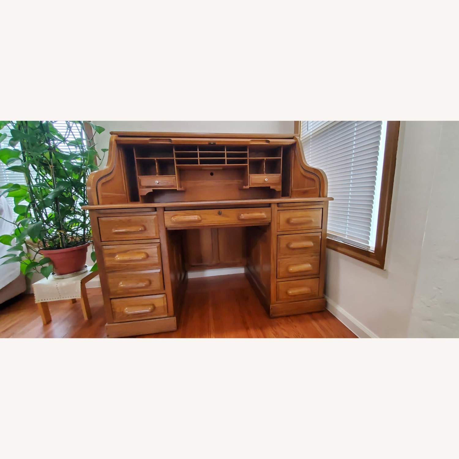 Natural Wood Desk - image-1