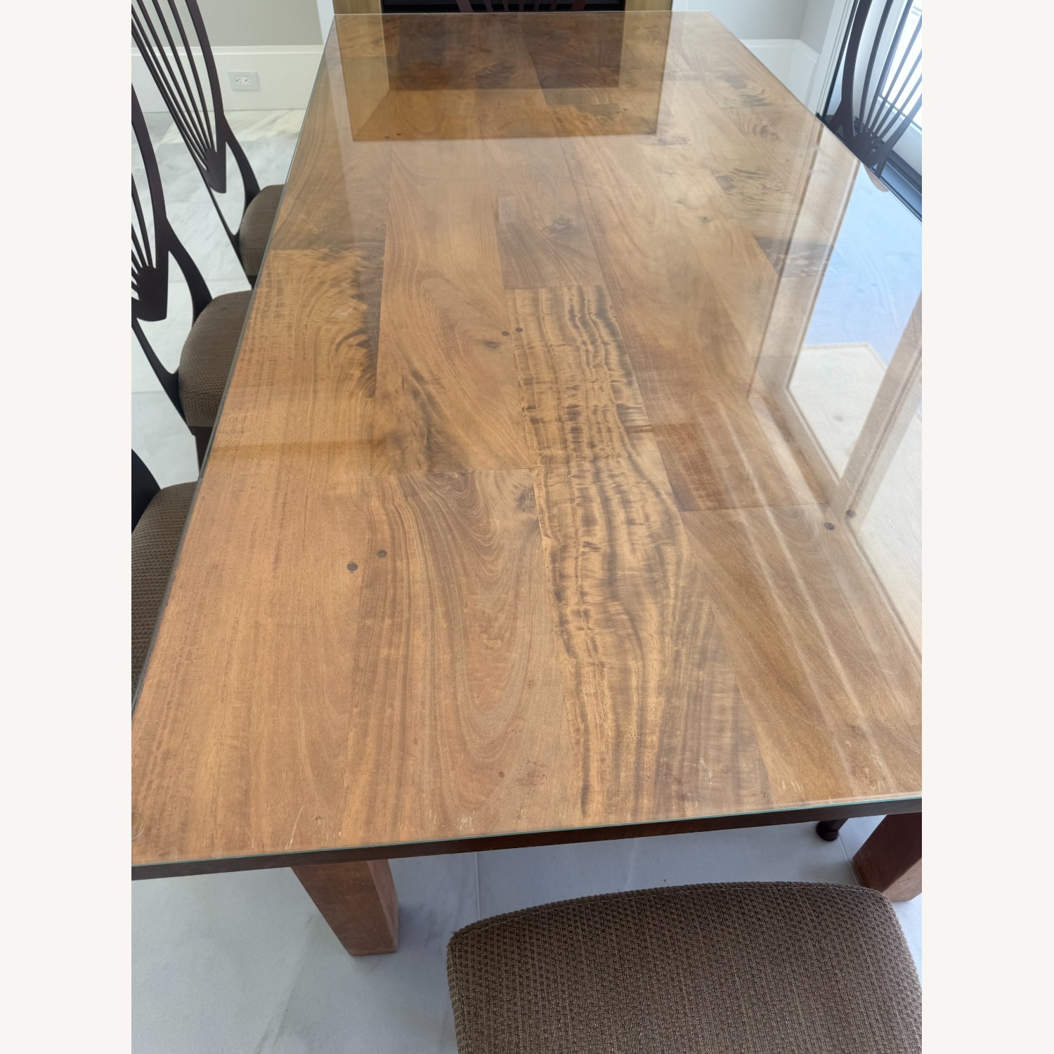 Crate & Barrel Basque 82" Solid Wood Dining Table - image-3