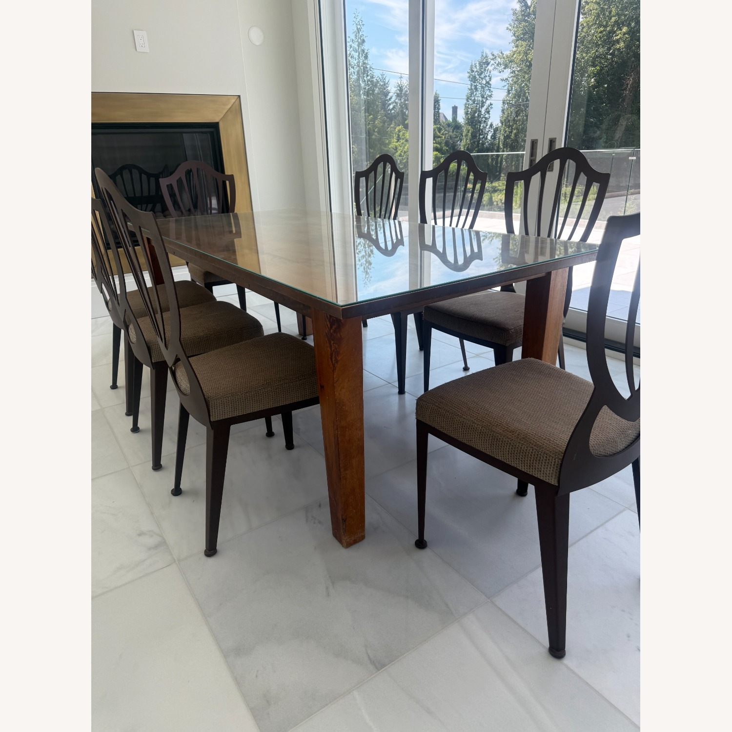 Crate & Barrel Basque 82" Solid Wood Dining Table - image-1