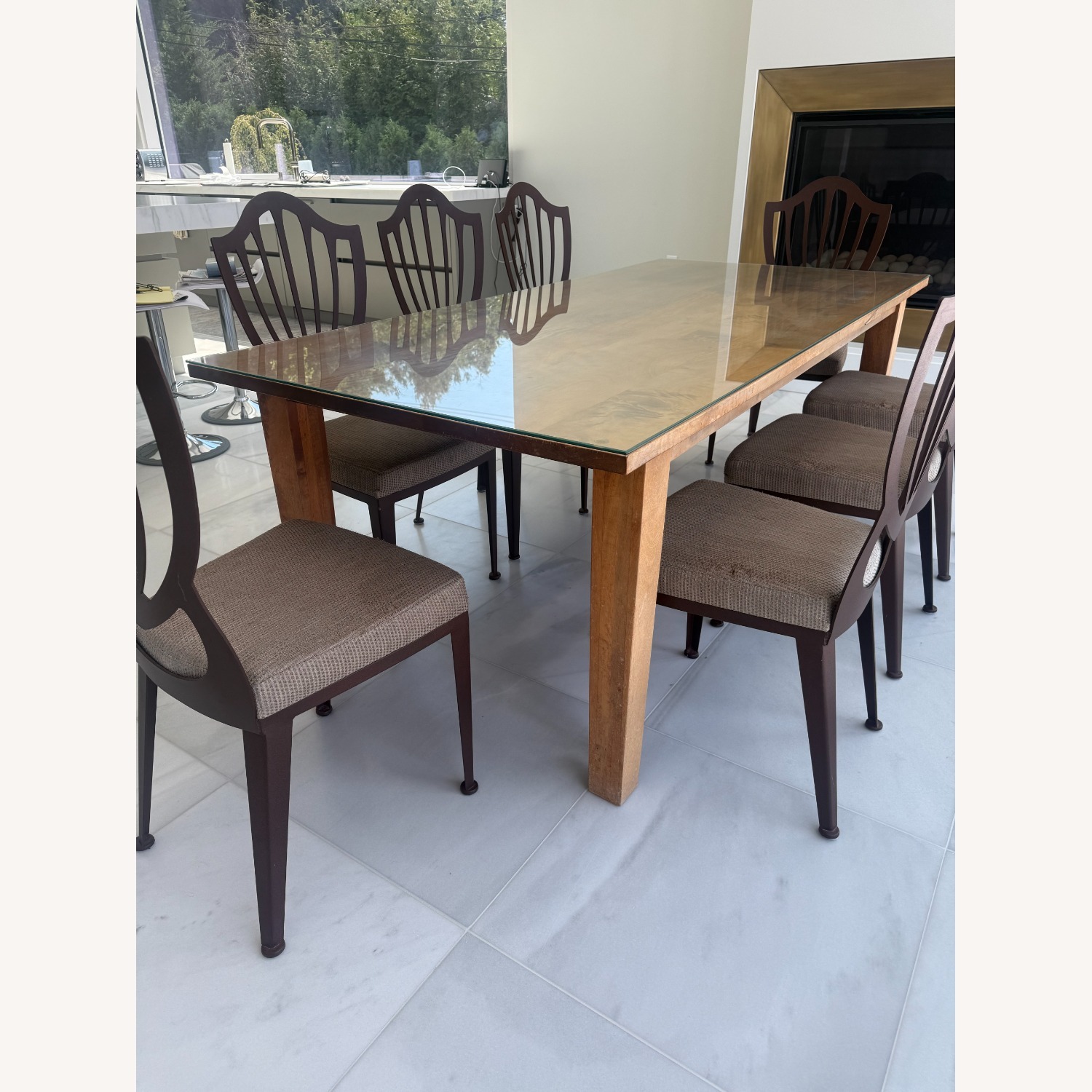 Crate & Barrel Basque 82" Solid Wood Dining Table - image-2