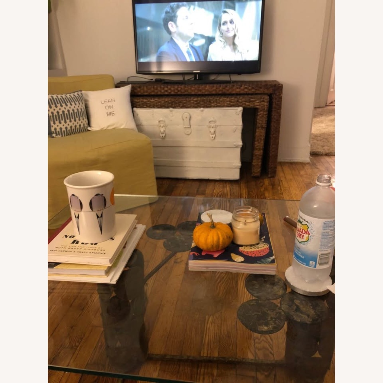 Nesting Woven Wicker Waterfall Console Tables (x2) - image-2