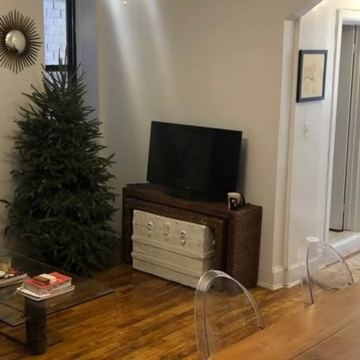 Nesting Woven Wicker Waterfall Console Tables (x2) - image-3