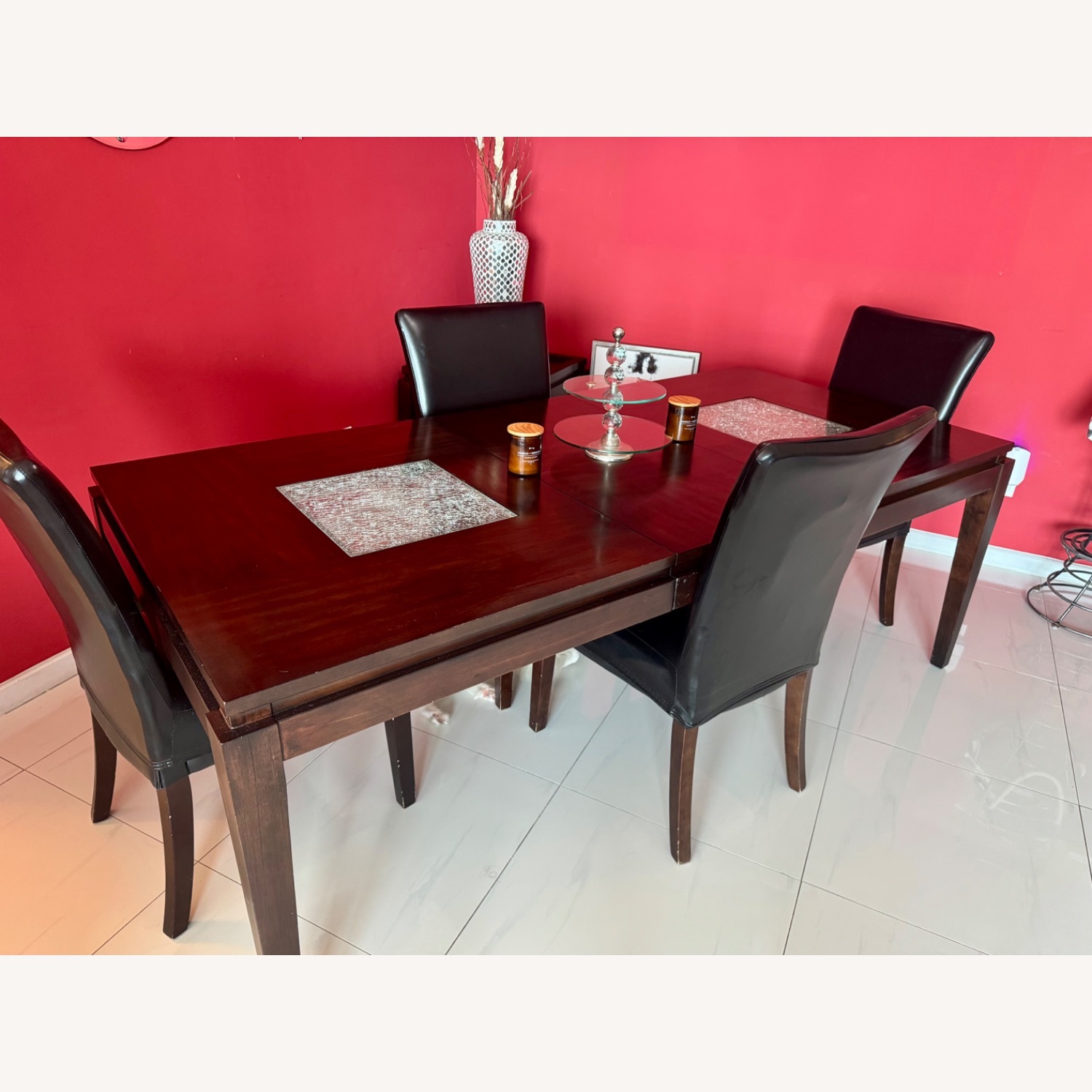 Rooms To Go Spiga Dark Brown Wood Dining Set - image-0