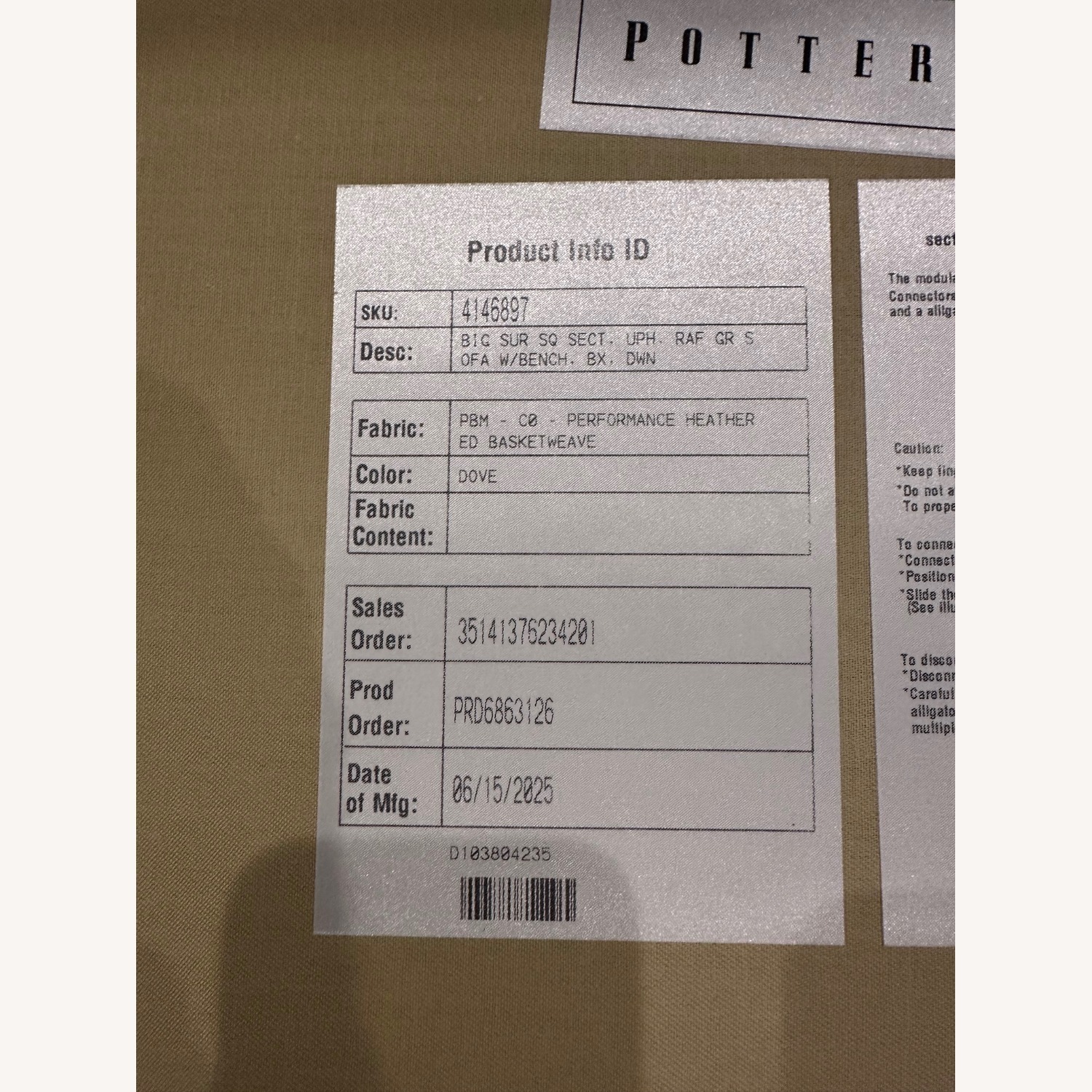 Pottery Barn Big Sur Sectional - image-13