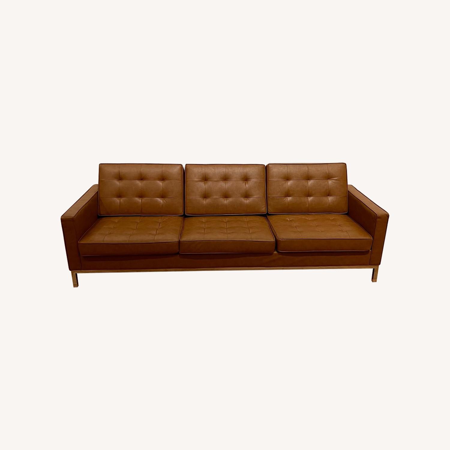 Modway Loft Light Brown Faux Leather 3+ Seater Sofa - image-0