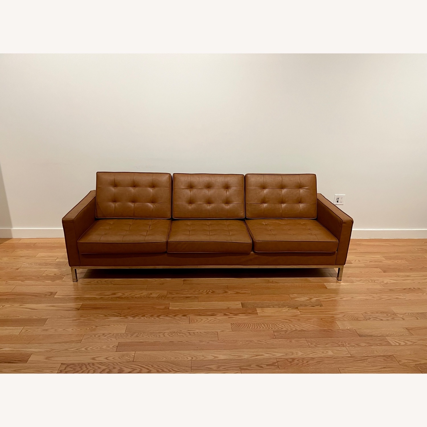 Modway Loft Light Brown Faux Leather 3+ Seater Sofa - image-1