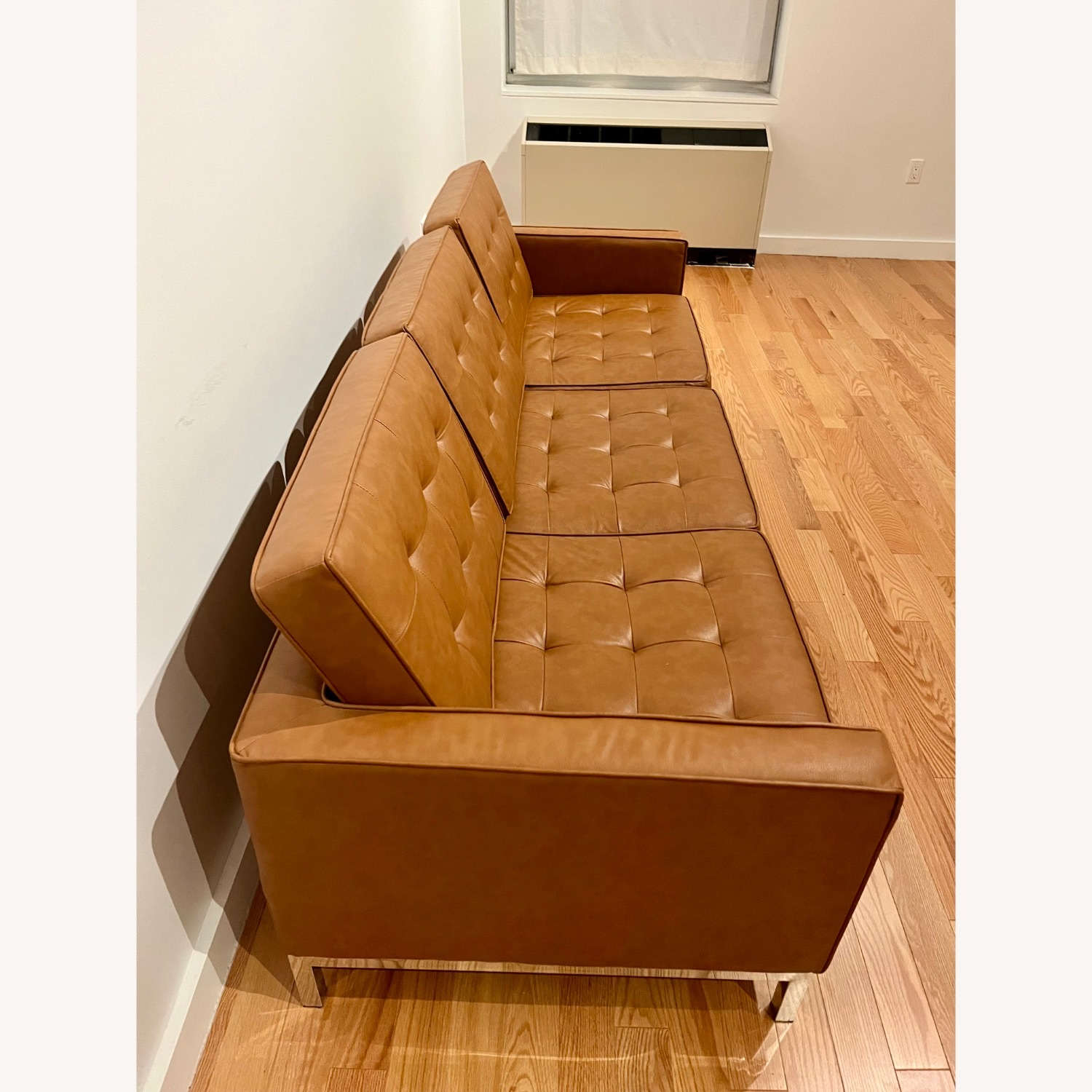 Modway Loft Light Brown Faux Leather 3+ Seater Sofa - image-3