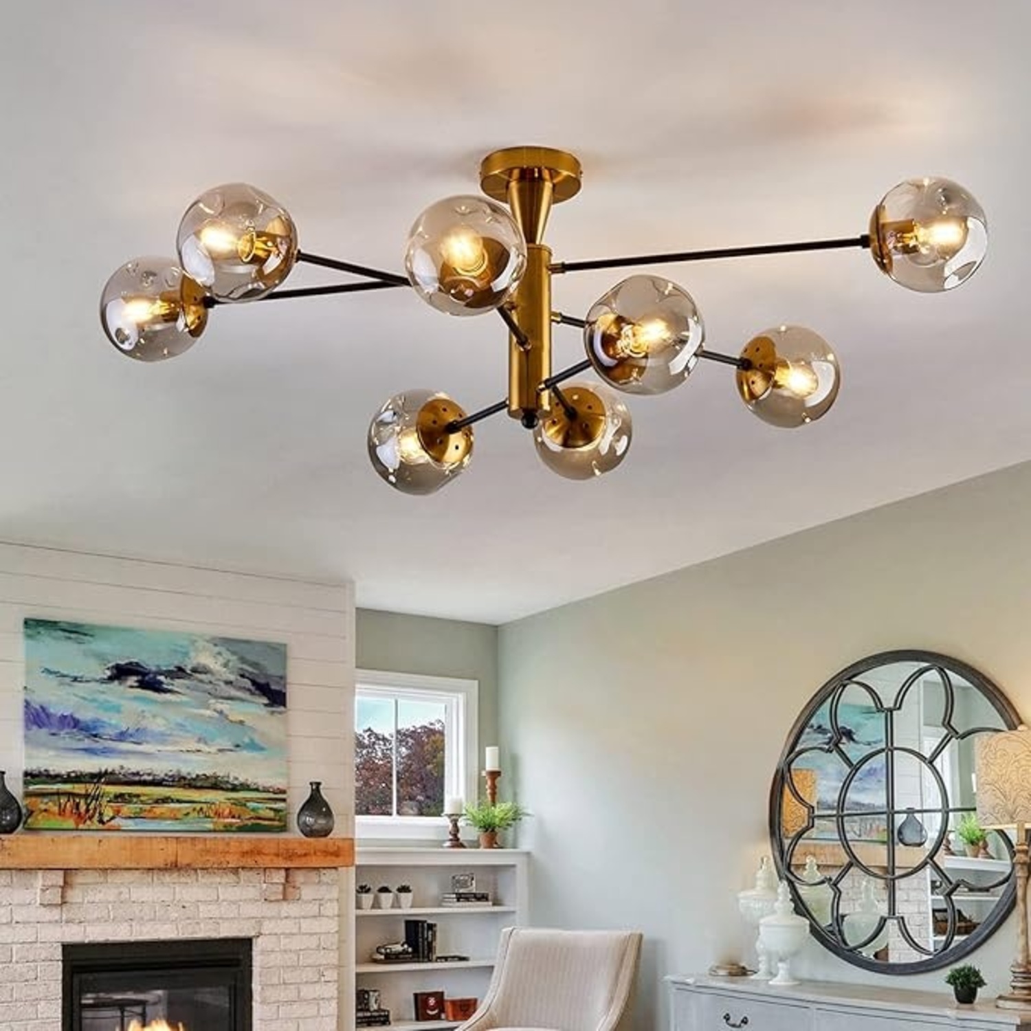 Mid-Century Modern Sputnik Chandelier AptDeco