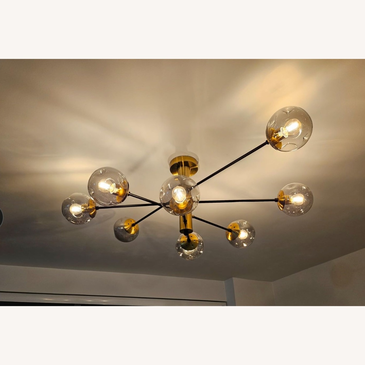 sputnikページ Sputnik Chandelier 10 Light Brushed Brass Mid Century Modern