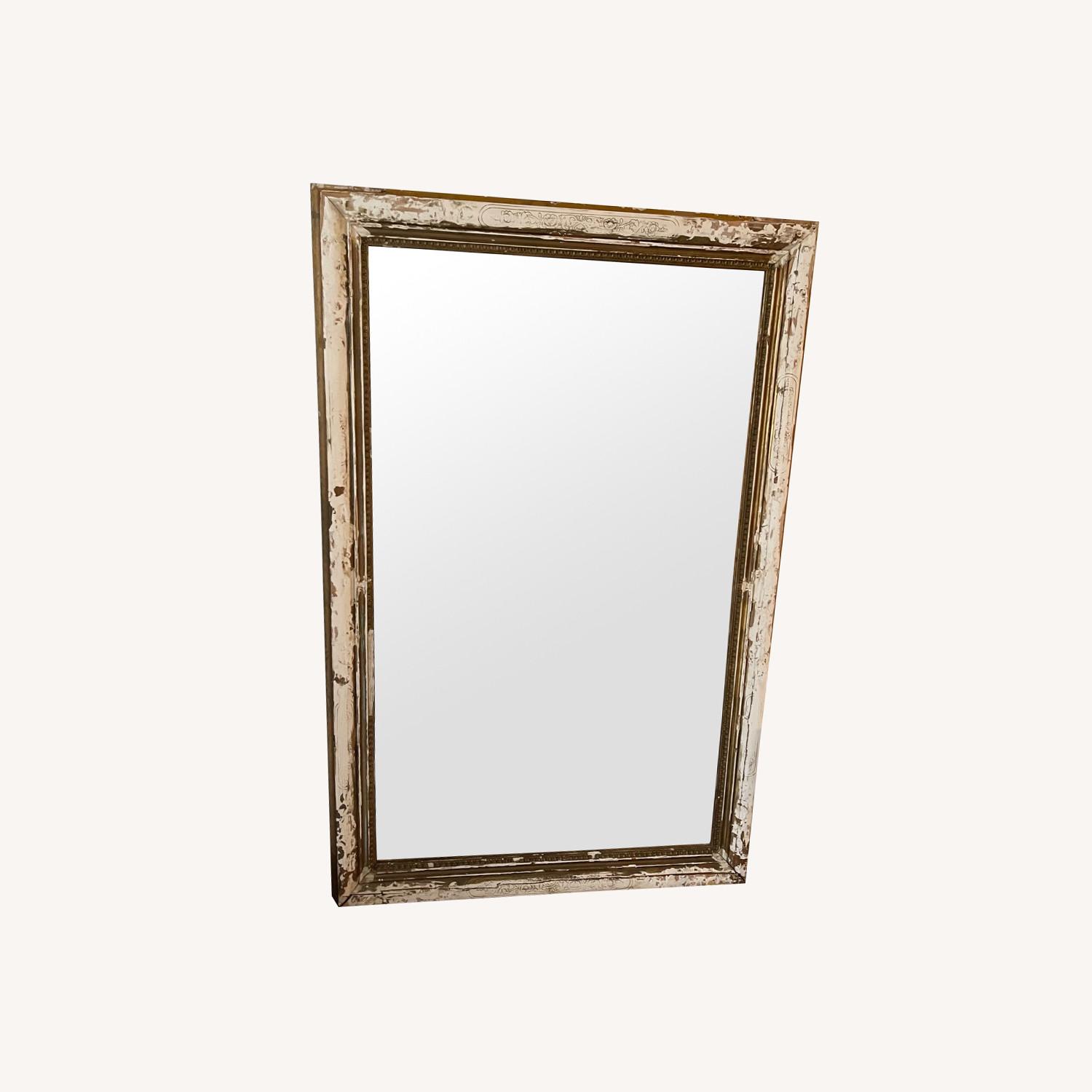 Shabby Chic White Wood Floor Mirror - image-0