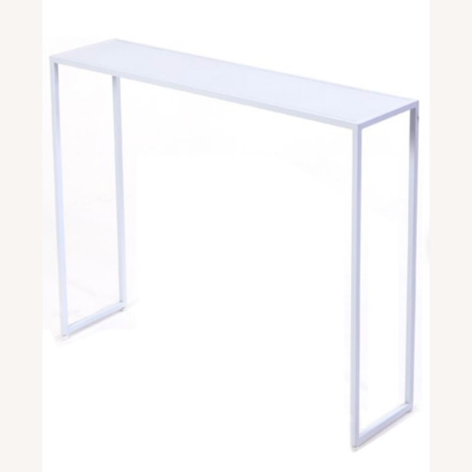 CB2 White Metal Side Table - image-1