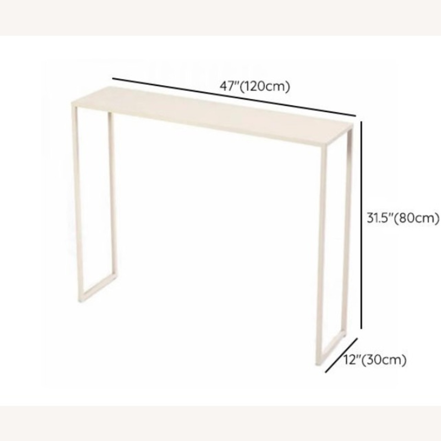 CB2 White Metal Side Table - image-3
