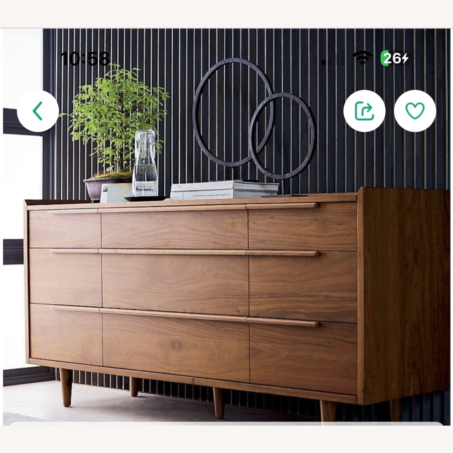 Crate & Barrel Tate 68" Walnut 9-Drawer Dresser - image-1