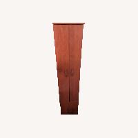 Light Brown Wood Veneer Media Storage