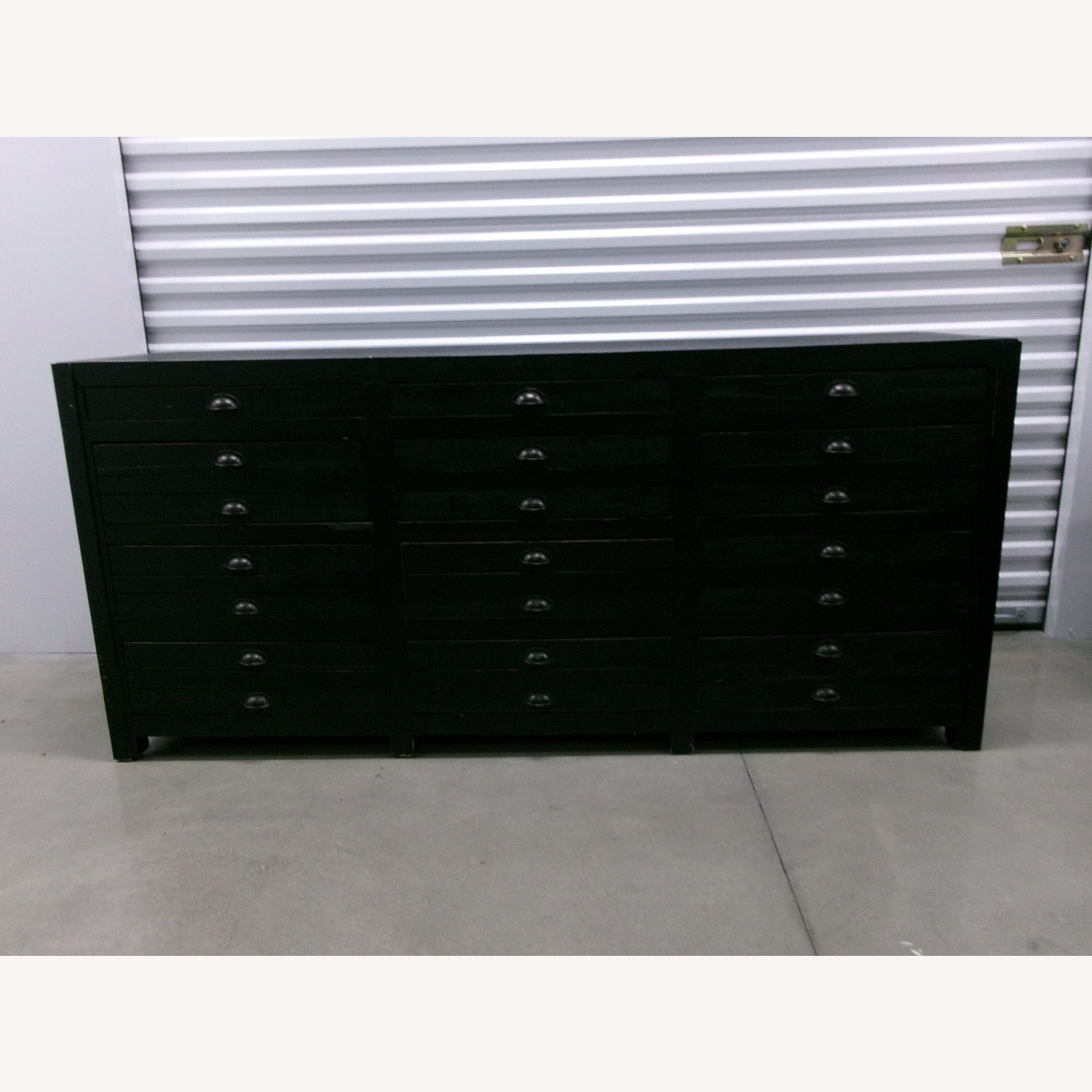 Vintage Multi-Drawer Black Storage Cabinet - image-1