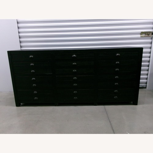 Used Vintage Multi-Drawer Black Storage Cabinet for sale on AptDeco