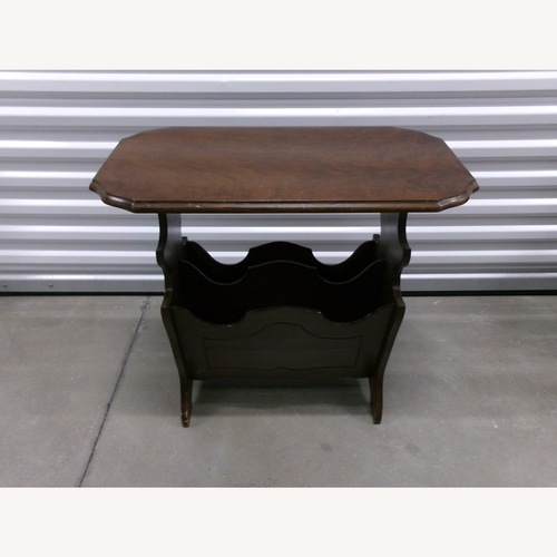 Used Vintage Wooden Magazine Rack Side Table for sale on AptDeco