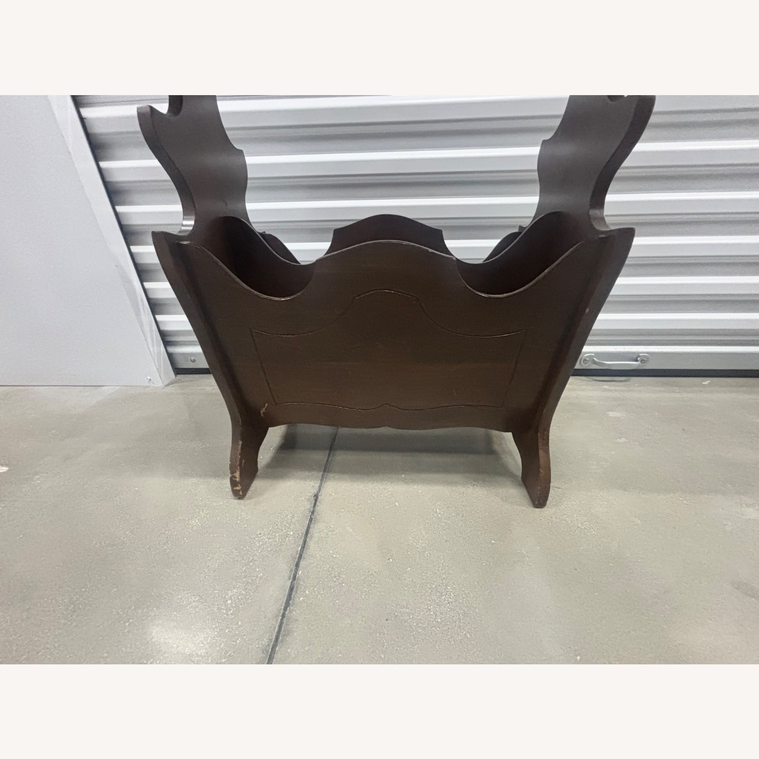 Vintage Wooden Magazine Rack Side Table - image-3