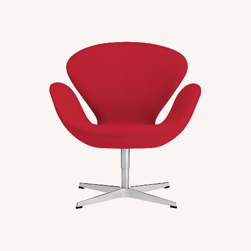 Used Pair of Red Fritz Hansen Swan Chairs for sale on AptDeco