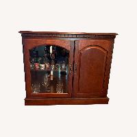 Cherry Wood Mobile TV Console