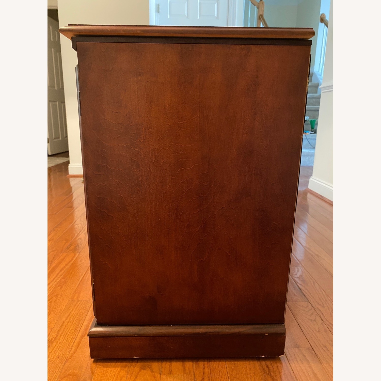 Cherry Wood Mobile TV Console - image-9