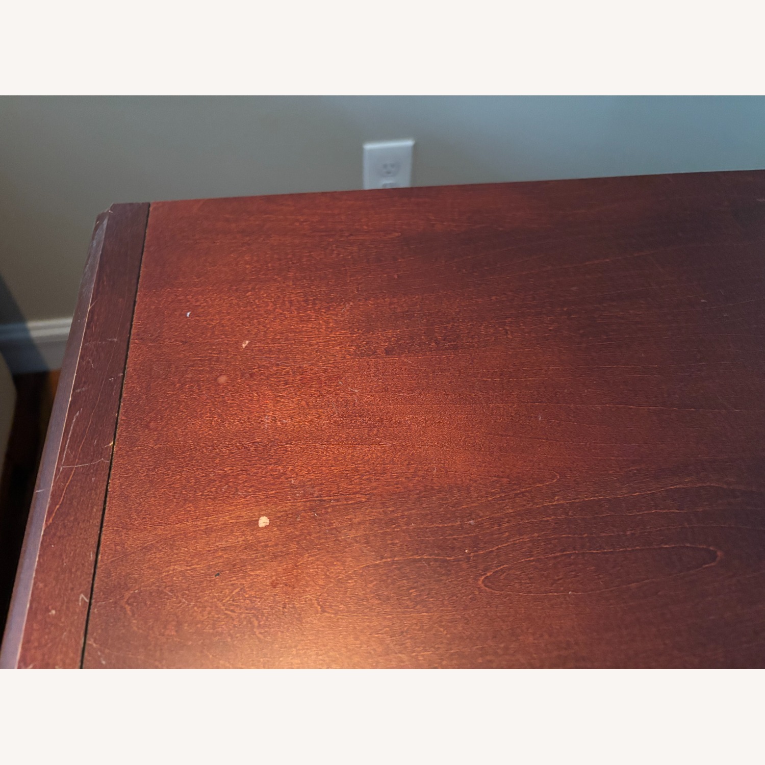 Cherry Wood Mobile TV Console - image-4