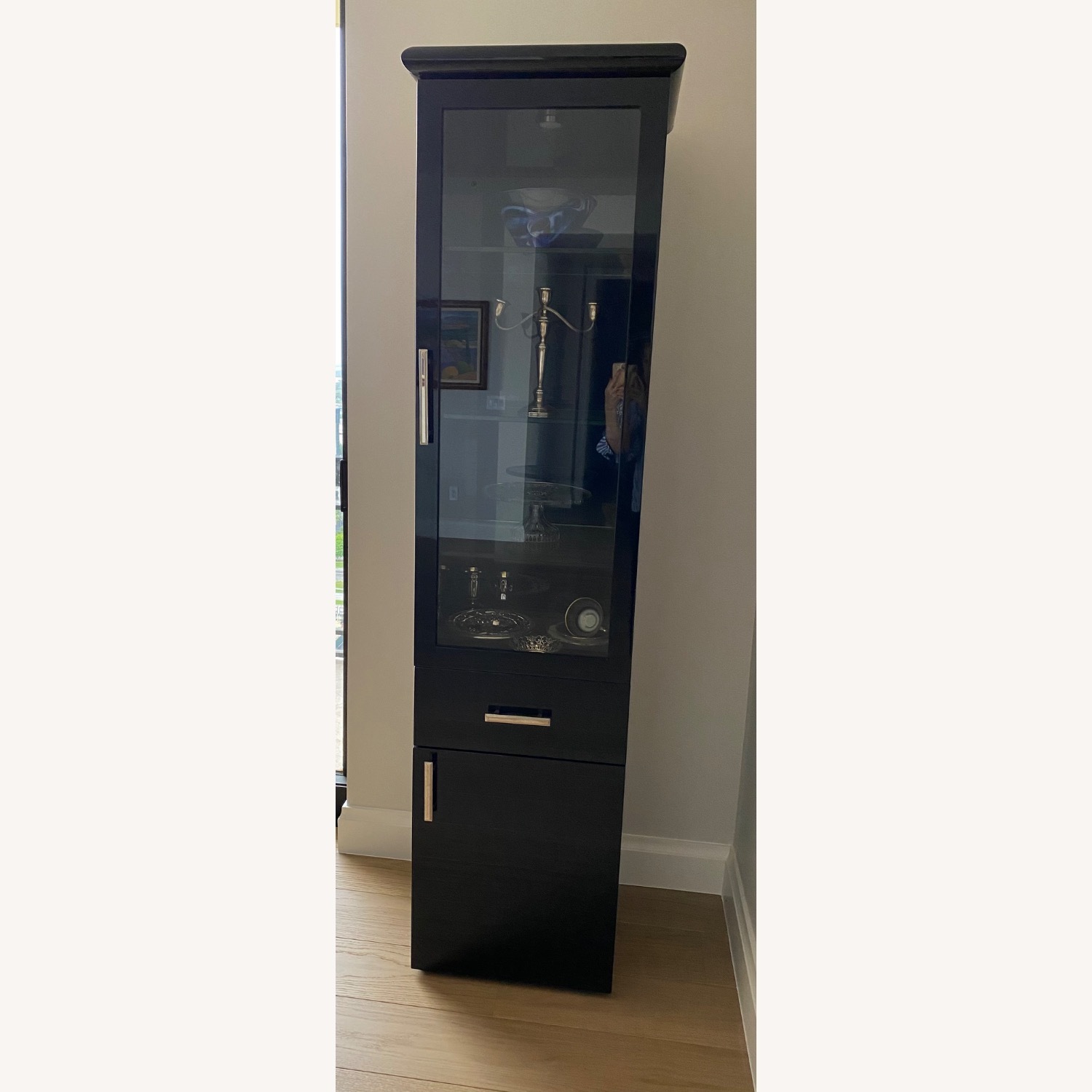 Custom Made Black Lacquer Wood Sideboard - image-2