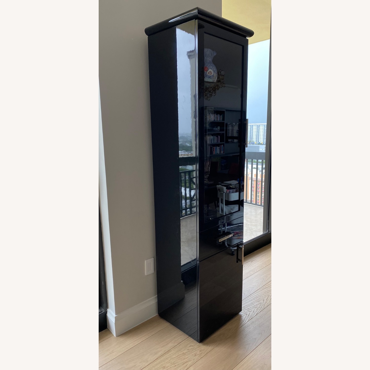 Custom Made Black Lacquer Wood Sideboard - image-5