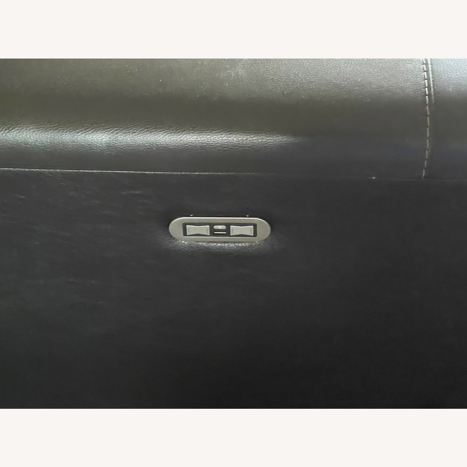 Raymour & Flanigan Black Leather Chaise Lounge - image-4