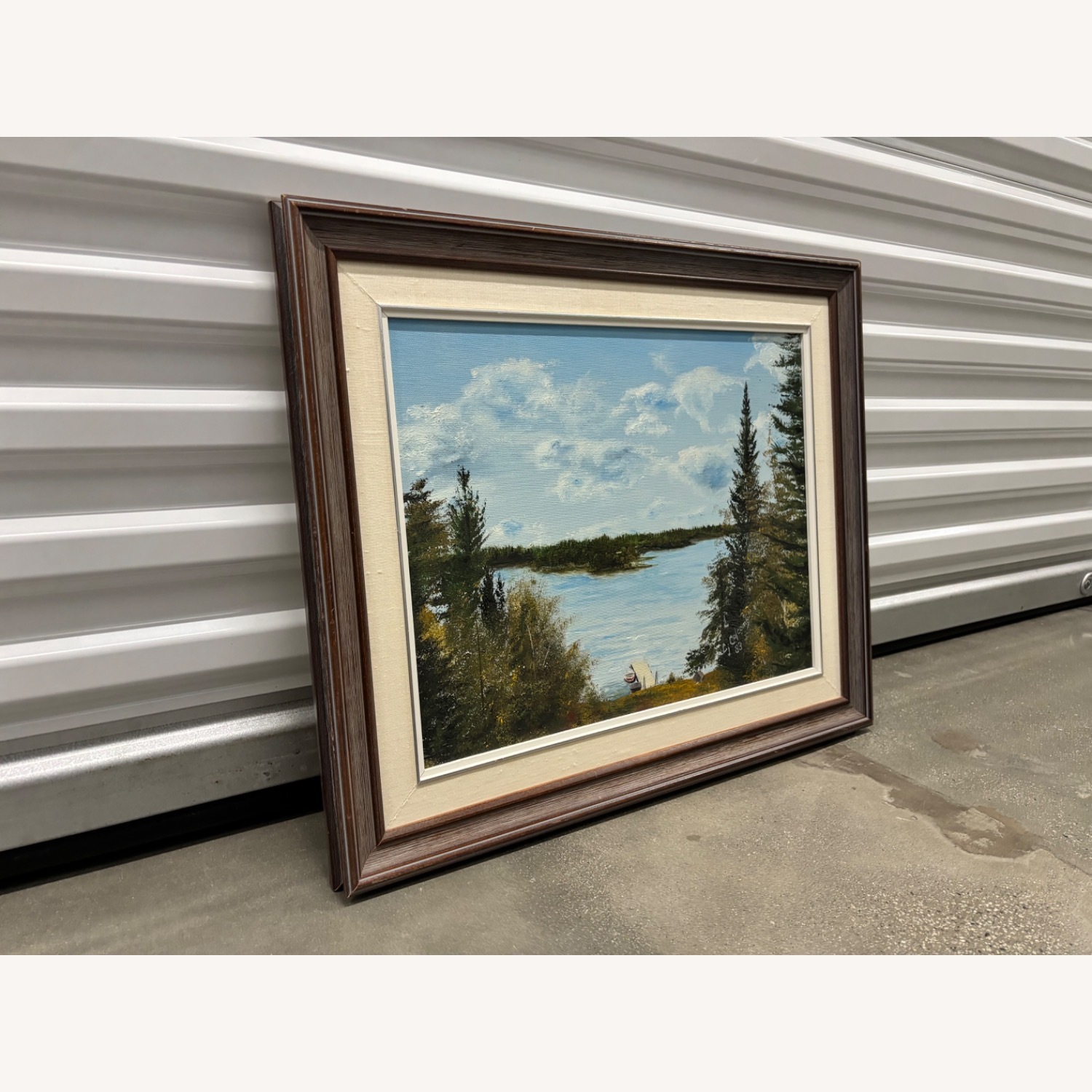 Original Oil Painting Lakeside Landscape  - image-3