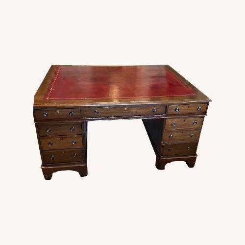 Used Vintage/Antique Finds Dark Brown Wood Desk for sale on AptDeco