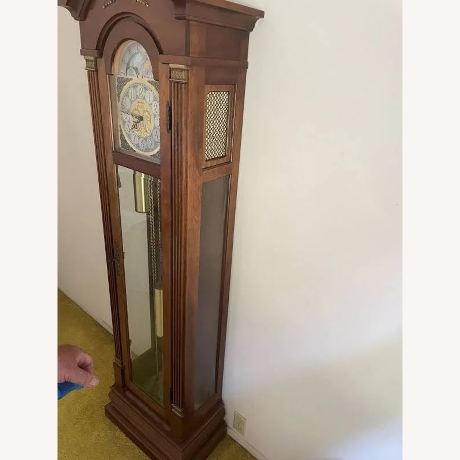 Antique Herschede Hall Grandfather Clock - image-3