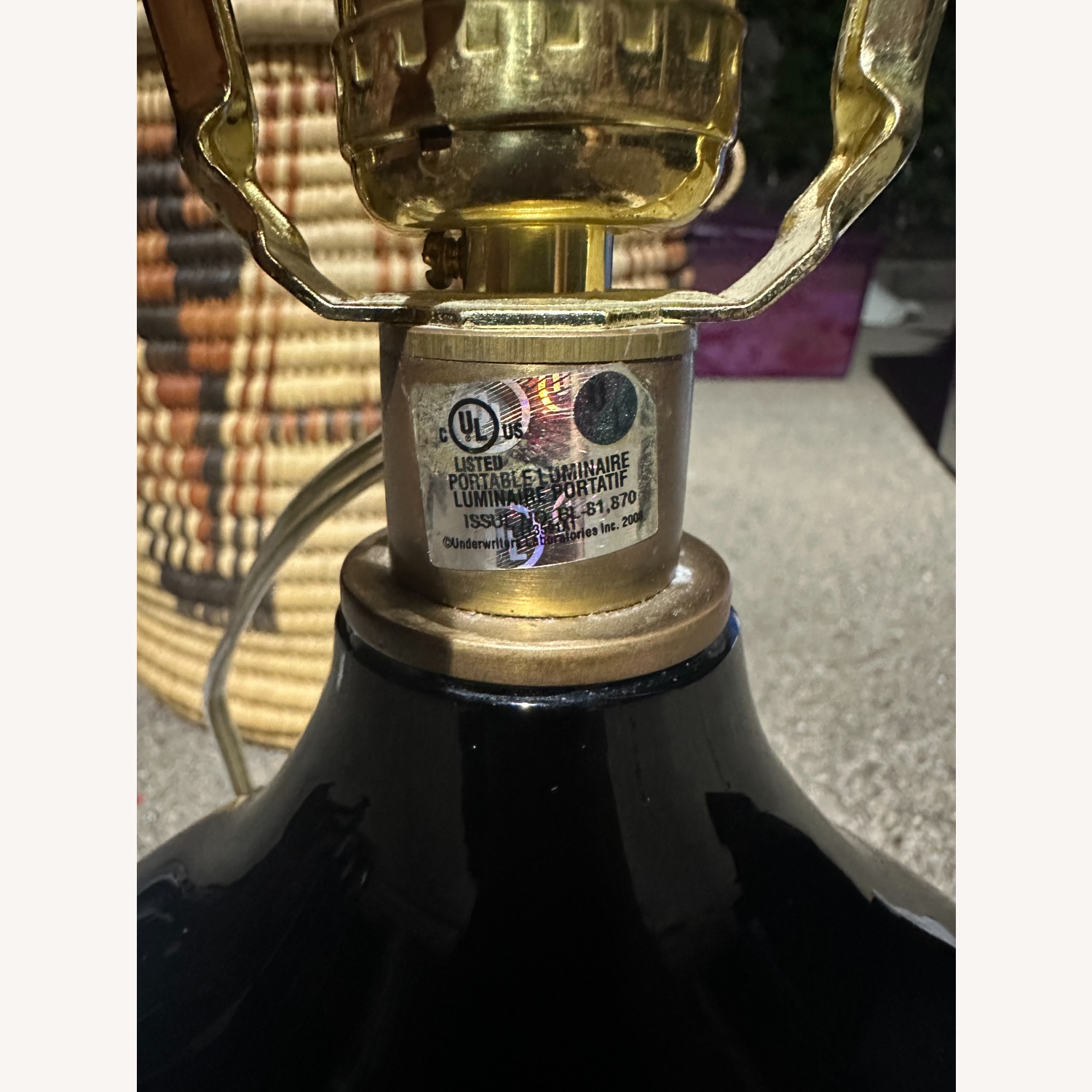 Vintage/Antique Finds Green Glass Table Lamps - image-4