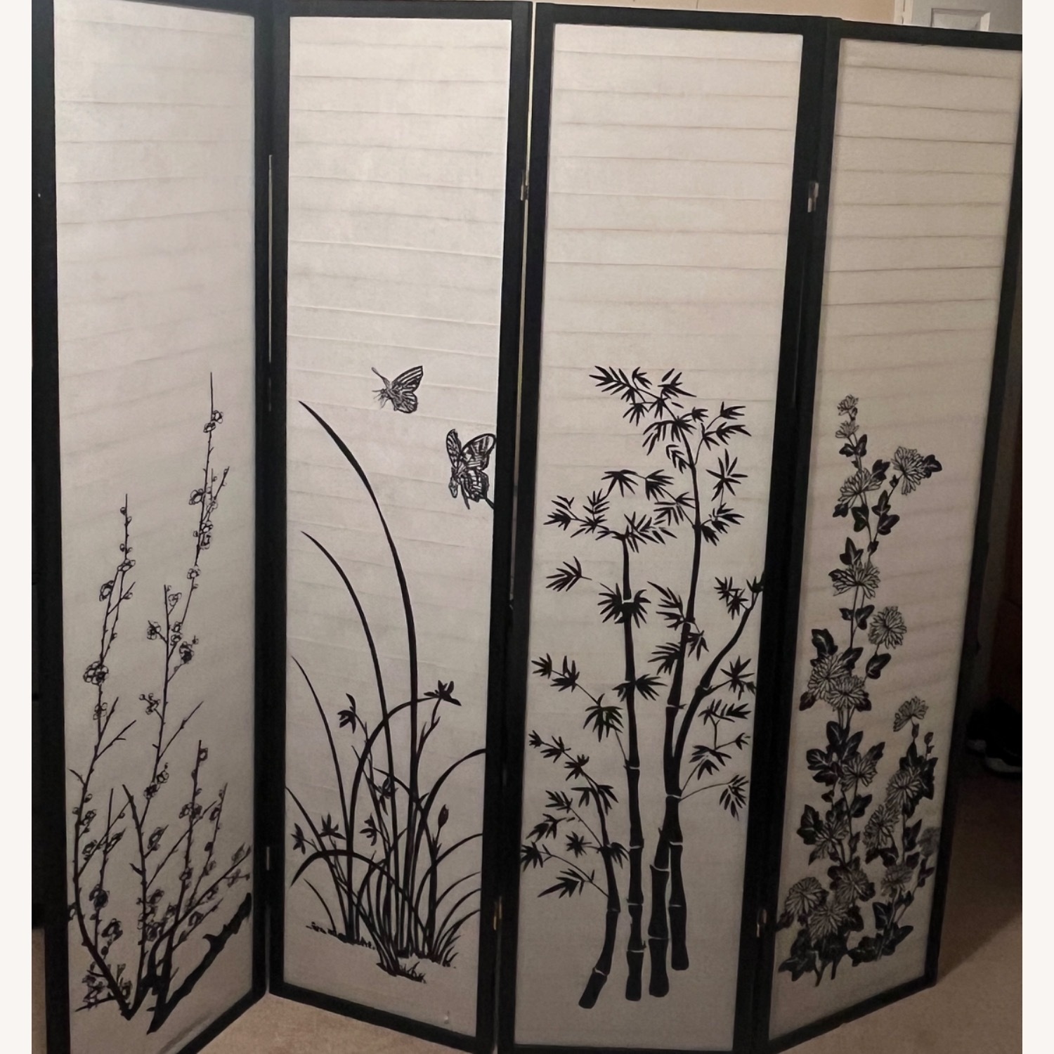 4-Panel Folding Room Divider  - image-1