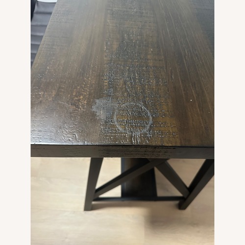 Used Wayfair Jerrilyne Dark Brown Wood Dining Table for sale on AptDeco