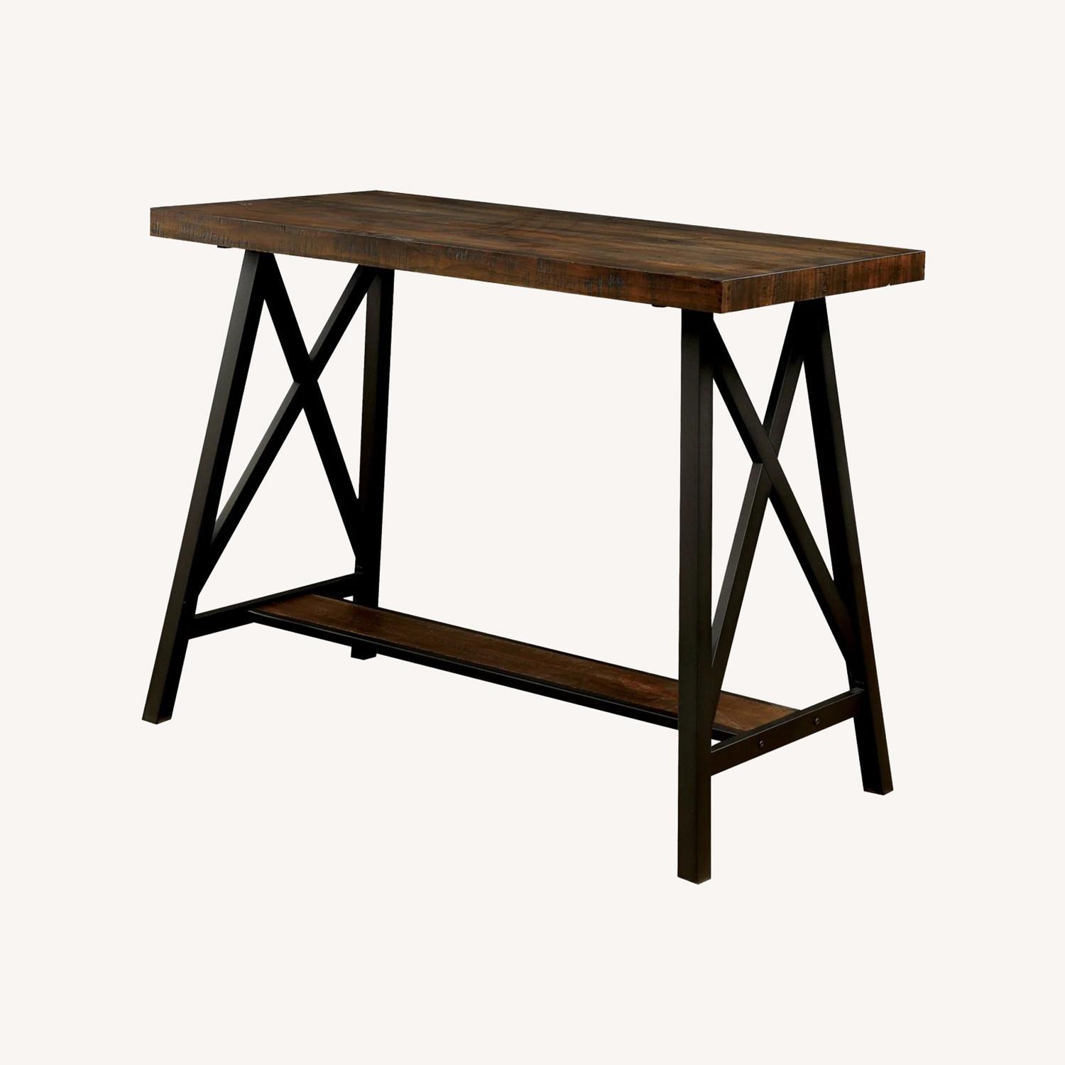 Wayfair Jerrilyne Dark Brown Wood Dining Table - image-0