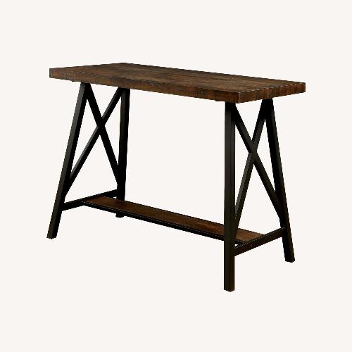 Used Wayfair Jerrilyne Dark Brown Wood Dining Table for sale on AptDeco