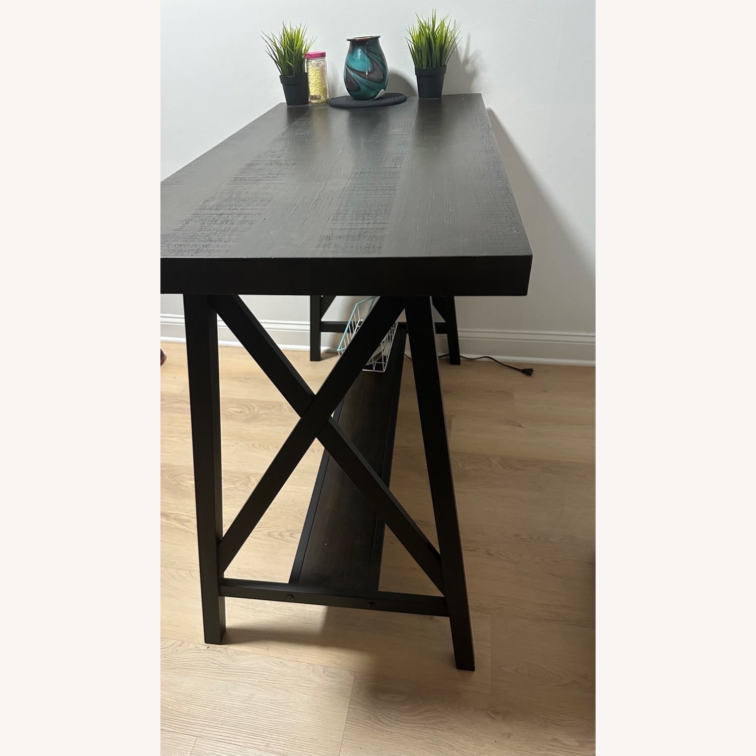 Wayfair Jerrilyne Dark Brown Wood Dining Table - image-2