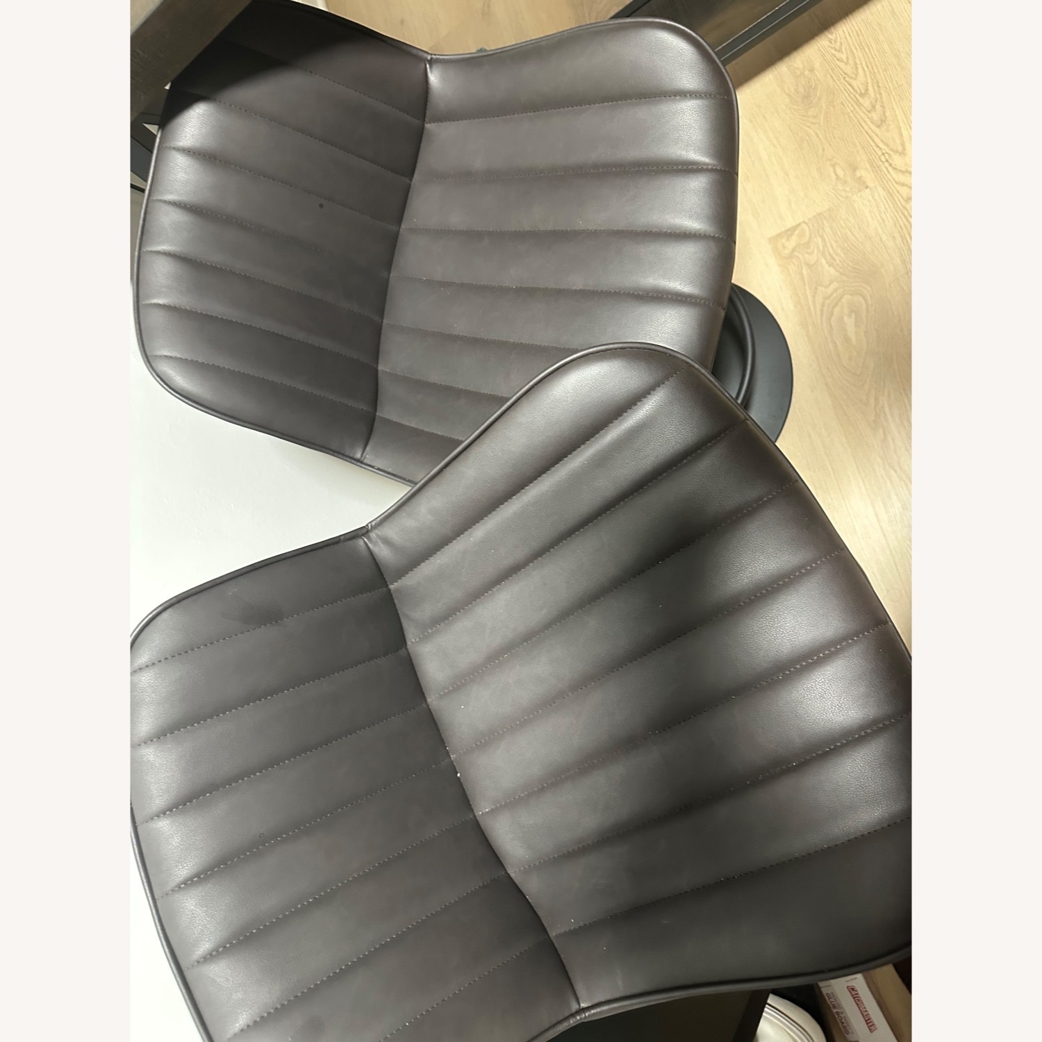 Wayfair Dark Brown Faux Leather Dining Chairs - image-3