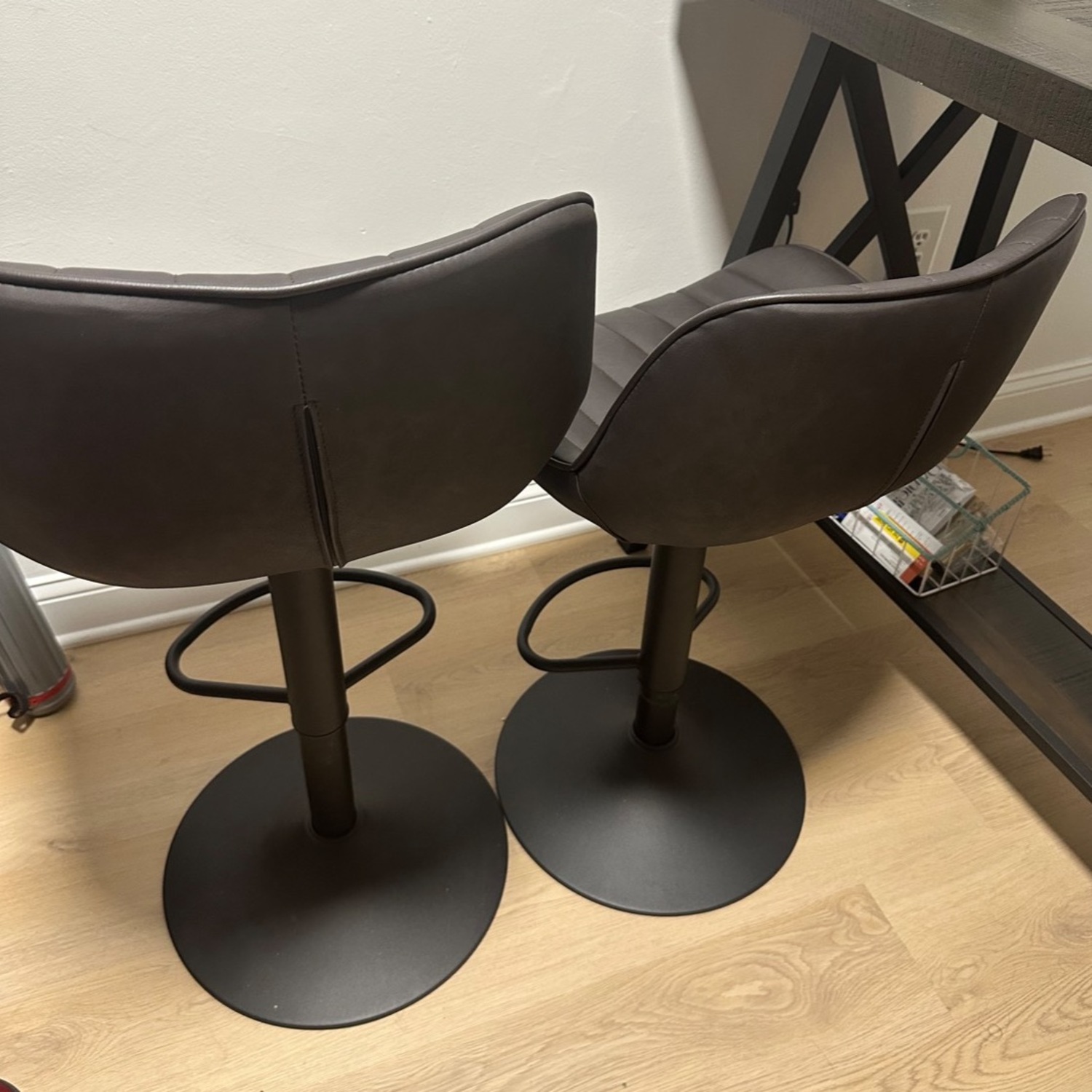 Wayfair Dark Brown Faux Leather Dining Chairs - image-2