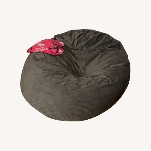 Used Cordaroy Queen+King (2 pieces) Gray Bean Chair/Bed for sale on AptDeco