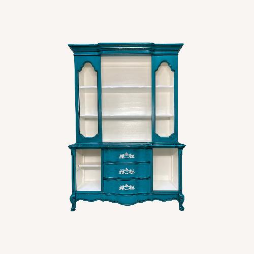 Used Turquoise French Provincial Bassett Open Hutch for sale on AptDeco
