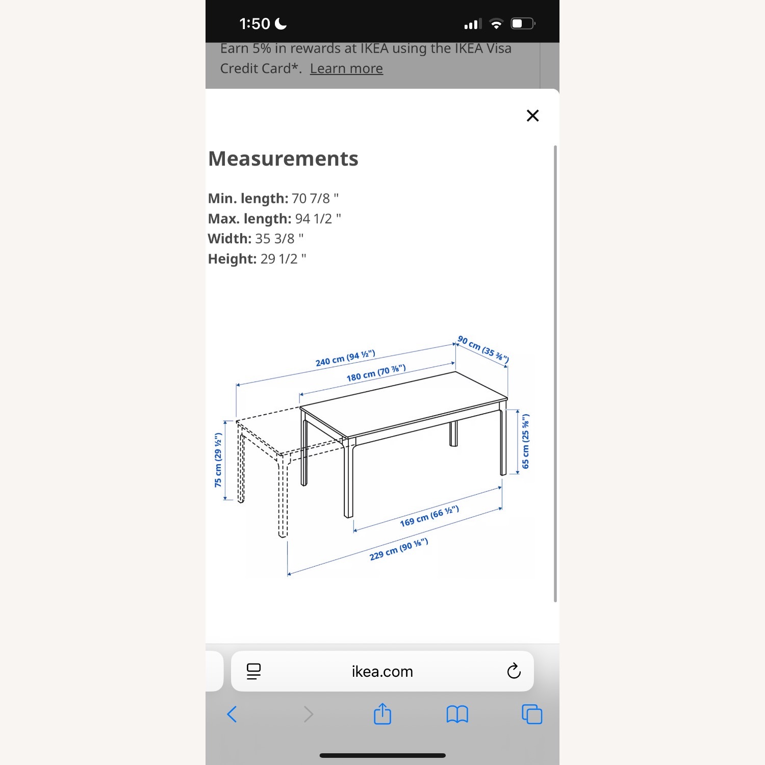 IKEA Ekedalen White Wood Dining Table - image-3