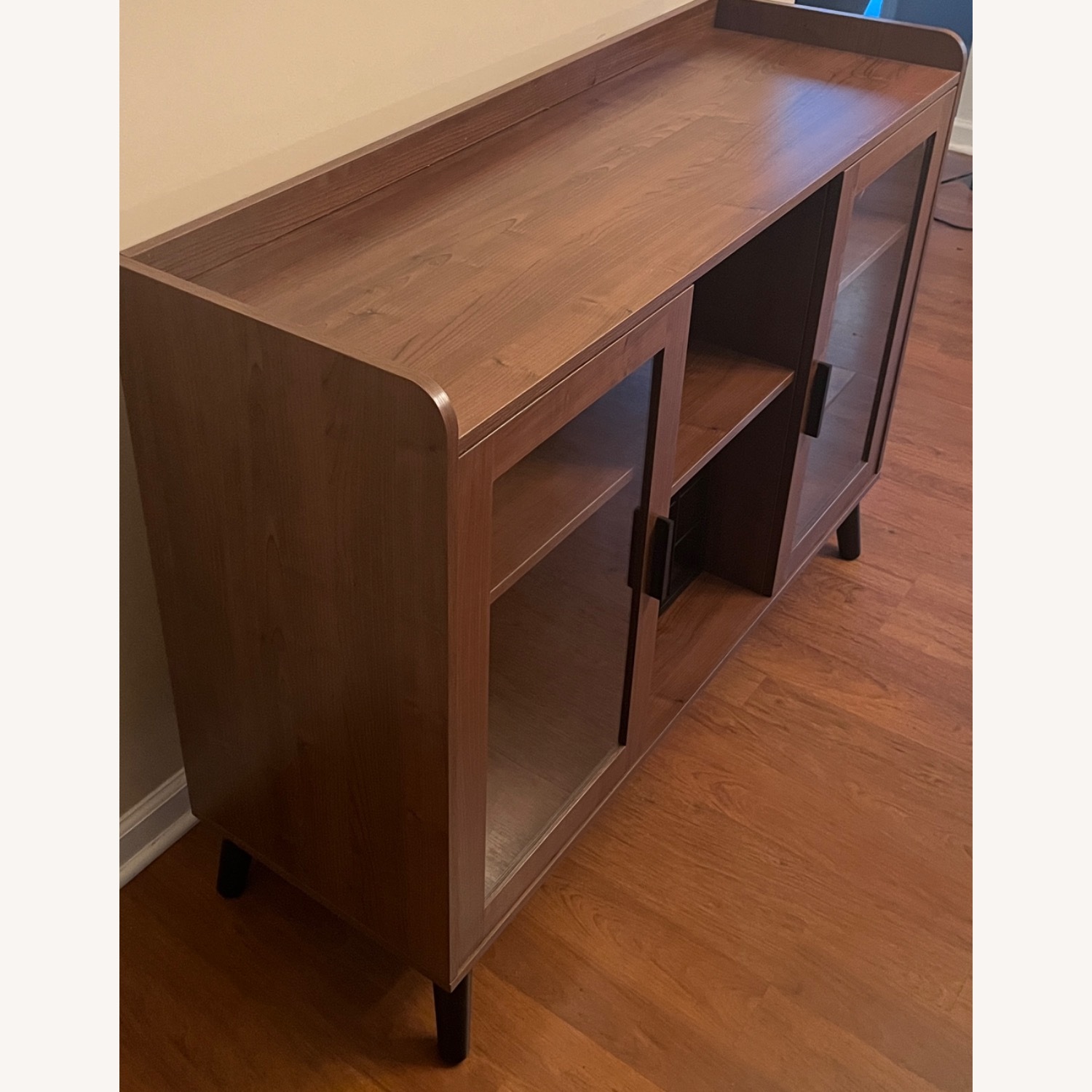 Bar Cabinet with 2 Swivel Bar Stools – Set - image-3