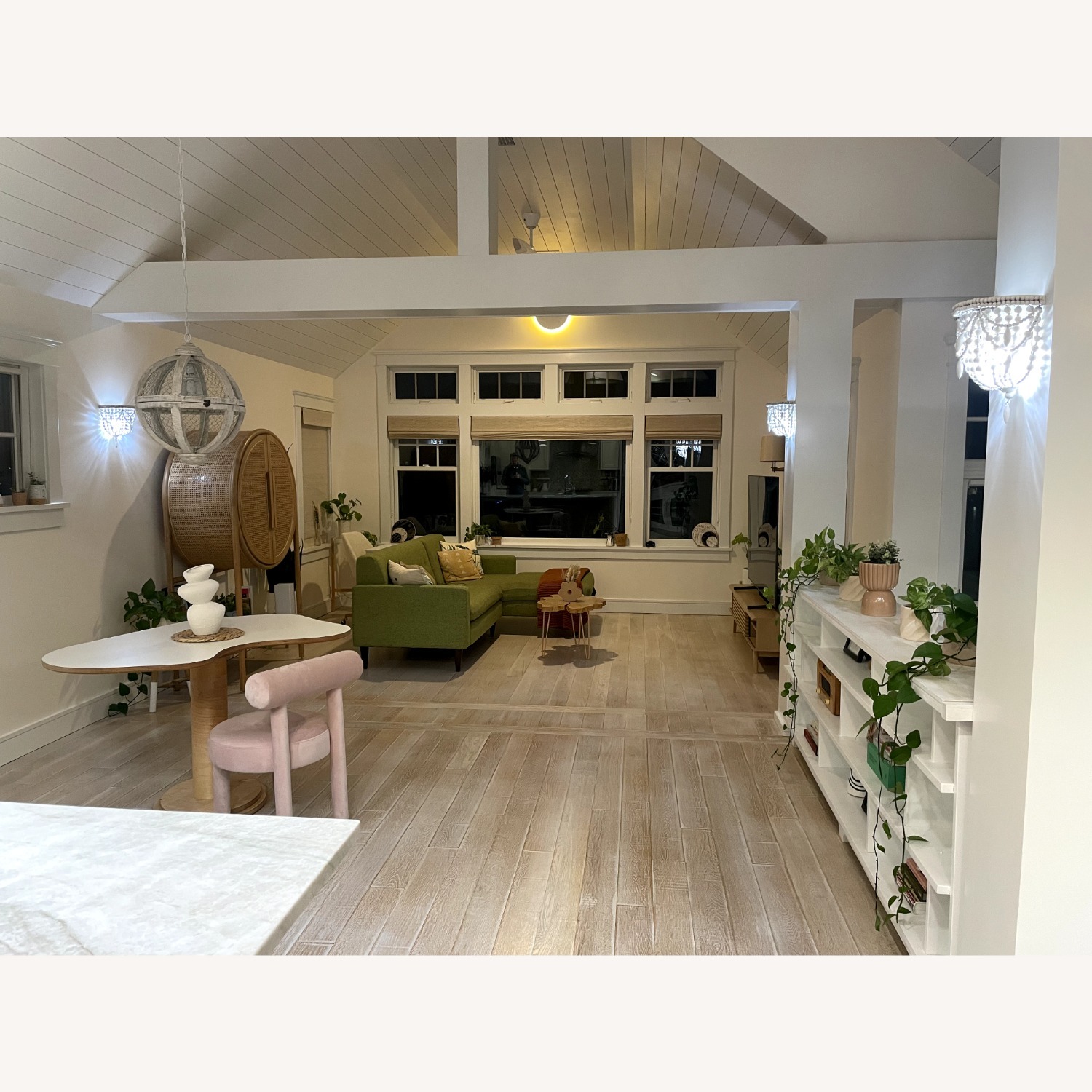 Crate & Barrel West 40" Cane Bar Cabinet - image-8